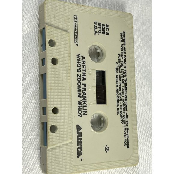 Who's Zoomin' Who by Aretha Franklin Music Cassette Tape 1 Arista Records TESTED - Picture 6 of 8